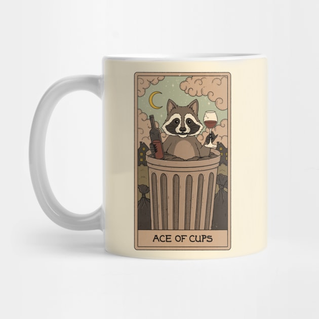 Ace of Cups- Raccoons Tarot by thiagocorrea